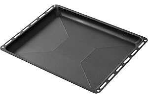 ICQN Bandeja de horno con revestimiento antiadherente | Adecuado para Bosch, Siemens, Neff, Constructa, Flavel | Bandeja de goteo del horno | Resistente a rayones | Antiadherente | 45,5 x 37,5 x 3 cm