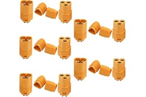 RUNCCI-YUN 5 Paia MT60 3Pin 3.5MM RC Maschio Femmina Batteria Lipo Connettor RC ESC a Spina Motore per Batteria RC
