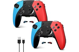 AceGamer 2pcs Wireless Controller Für Switch2/Switch/Lite/OLED,mit Hall Joystick/6-Axis Gyro/Turbo/Programmierbare Funktion,Controller für Switch Pro mit Low Power Warning/Wake-up Funktion