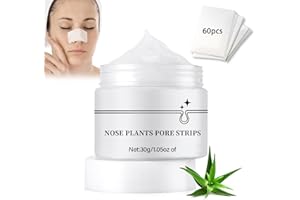 WUIIL Punti Neri Rimozione,60 pcs,Maschera Viso Punti Neri,Cerotti Naso Togli Punti-Neri,Crema Per Punti-Neri Per Pulizia Profonda,Maschere Esfolianti e Detergenti Per Tutti I Tipi Di Pelle