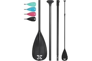 ZLX Pagaia per SUP-Pagaia in alluminio regolabile a 3 e 4 pezzi di qualità premium re mo sup con lama in fibra di vetro pagaia sup carbonio - Perfetta per surf, galleggiamento e sport acquatici