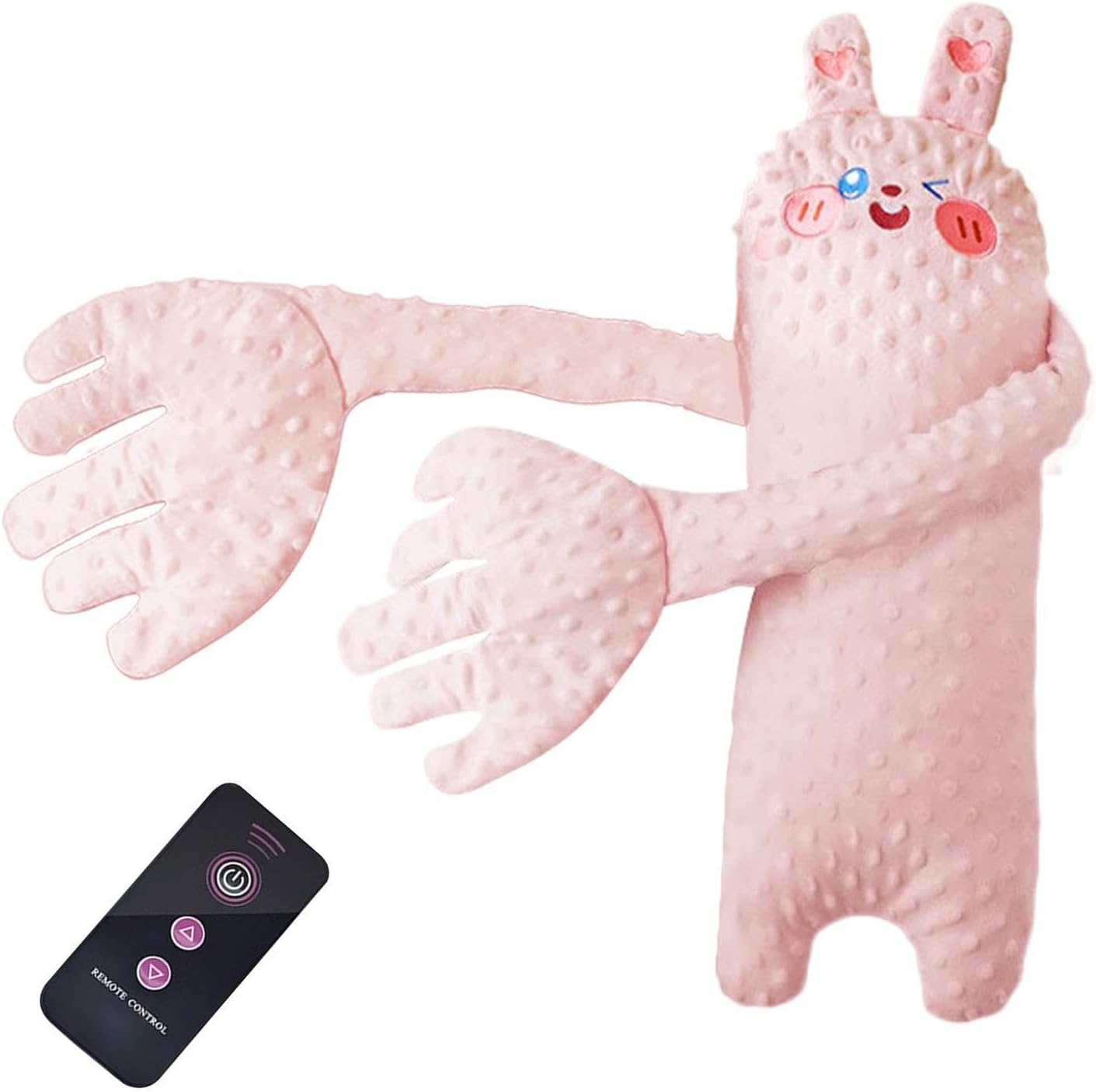 BabyPatting Soother Pillow, Slapping Soft Comfort Plush Animal, Kids Sleeping Toy Doll, Vibrating Mattress Pad, Electric Shape Toy with Remote, for Boys Girls Vibrating Mattress Pad