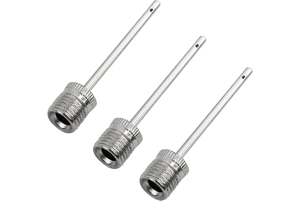 Mobi Lock 3 Pièces Aiguilles pour Pompe à Ballons - Aiguilles en Acier Inoxydable pour Pompe à Air - pour Gonfler Les Ballons de Football, Basketball, Volleyball et Autres Ballons de Sport