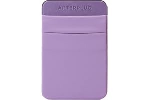 AFTERPLUG A Afterplug - Bolsa adhesiva de 2 bolsillos para portátiles, compatible con SSD externos portátiles, Magic Mouse, cable USB y más, color morado