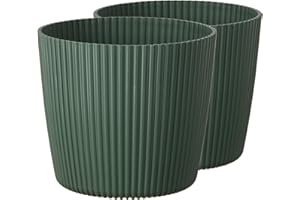 ‎TYMAR Tymar Blumentopf,Übertopf, 2er-Pack, Runde Form ((2pack) Grün, ø 40 cm)