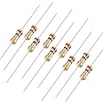 Sourcingmap 100Pcs 2 Ohm Resistor, 1/4W 5% Tolerance Carbon Film Resistors, 4 Bands for DIY Electronic Projects and Experiments