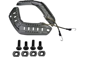 Keenso Juego de rieles de casco rápido, 3 colores ABS para casco con tornillos y tuercas de montaje para casco rápido (verde) equipo de caza