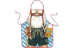 VemeFufu Tabliers de Oktoberfest - Tabliers de Etanche pour cuisine - Tablier pour Barbecue Fête - Tablier drôle et sexy pour femmes hommes - Tabliers de Idée Cadeau D'anniversaire de Noël pour Amis