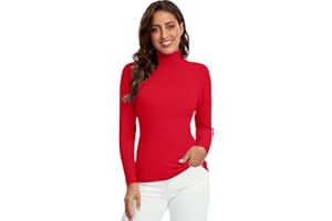 Avancel Damen Rollkragenpullover Basic Pullover Winter Dünn Strickpullover Elegant Langarmshirt