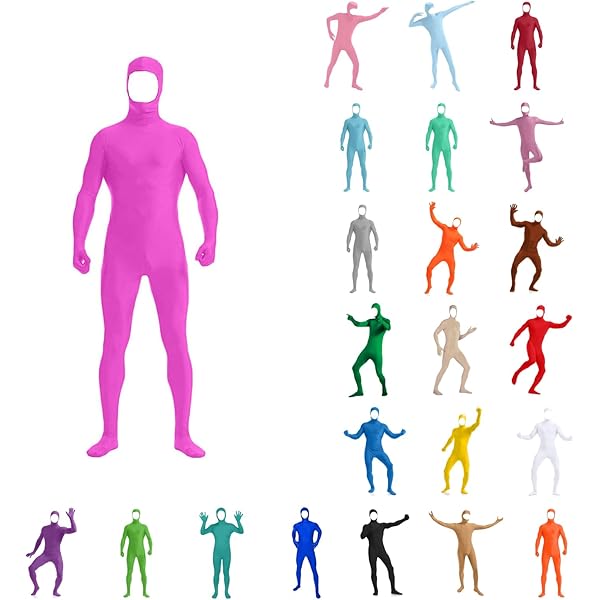 Gissroys Mandarijn kostuum met open gezicht, bodysuit, gele snor en wenkbrauwen, Halloween, cosplay, kostuum voor kinderen en volwassenen, cadeau, open gezicht, bodysuit, 3 stuks, Meerkleurig