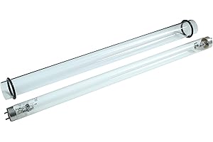 WACREDO Lampe de rechange UVC (Philips) 15 W + Oase Verre de Quartz pour Bitron 15 + 2 x JOINTS