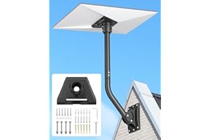 WHYFONE Starlink Gen 3 Mount, soporte de techo Starlink ajustable de 360° compatible con plato estándar V3 Starlink, kit de montaje de poste Starlink Gen3 con adaptador de tubería para V3 Starlink