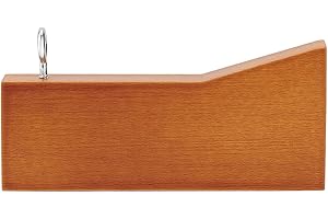 BENECREAT 13 x 5,9 x 1,6 cm, comprobador de color hecho a mano, herramienta de accesorios de pintura de Beechwood para la correcta mezcla de pintura acrílica, agujero: 8 mm