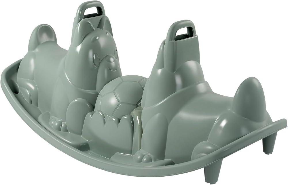 Smoby, 830211, Köpek Motifli Çocuk Tahterevalli, 2 Ergonomik Ve Konforlu Koltuk, 1 Orta Koltuk, Güvenlik İçin 2 Tutma Kolu, UV Korumalı
