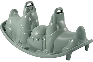 Smoby Life Balancín Perro Verde Juego Infantil Exterior e Interior Tres Asientos Ergonómicos con Asas de Agarre Tratamiento Anti UV Plástico Reciclado Niños +18 Meses (7600830211)