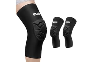 EULANT Elastique Genouillère VTT, Souple Epais Rembourré Protege Genoux pour Volleyball Handball Football Basket Skate Yoga Hip Hop Danse Patinage