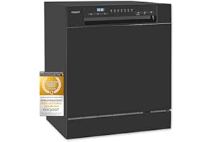 Exquisit Mini-Geschirrspüler, Tischspülmaschine, 55 cm breit, spülmaschine klein, ECO-Modus, GSP5508-030D schwarz