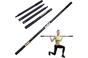 WODGOD Wooden Yoga Stick,5 Ft Mobility Stick,Adjustable Stretching Stick,Portable Splicable Exercise Stick,Exercise Pole for Balance,Flexibility and Mobility,Stretch Stick,Stick Mobility Training Stick