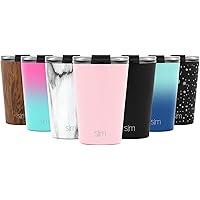 Simple Modern 355 ml Classic Thermobecher mit transparentem Deckel und Strohhalm Kaffeebecher Thermoskanne…