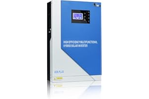 Anern Inverter solare ibrido da 3500W, onda sinusoidale pura 48 V DC a 230 V AC con regolatore di carica solare MPPT, max. ingresso PV 500 V, funzionamento con batterie al piombo acido e al litio