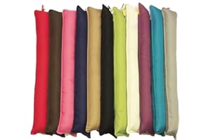 QUEENS LAND HOME Plain Fabric Draught Excluder Decorative Simple Door or Window Draft Guard, Energy Saver. (Assorted)
