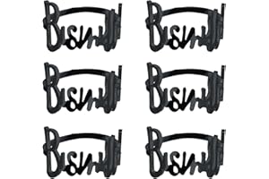 FIYSON 6 Pièces Ronds de Serviette, Lettre Métal Rond de Serviette Alphabet Boucles de Serviette Porte Islamique Mousseline Rond de Serviette Décoration de Table pour Ramadan Eid Mubarak (Noir)