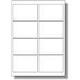 Label Planet® 8 Per Page/Sheet 10 Sheets (80 Transparent Sticky Labels) Clear Polyester A4 Gloss Waterproof Printable Address Product Shipping Stickers, for Laser Printer, 99.1 x 67.7 MM LP8/99 GTP