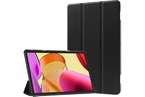 HoYiXi Hülle für Fire HD 10 & Fire HD 10 Plus 13. Generation Version 2023 Slim Leder Tri-Fold Abdeckung mit Stand Schutzhülle - Schwarz