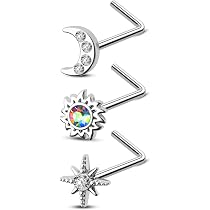 Set 3 Orecchini Per Cartilagine Acciaio Inox 16G – Motivi Zucca, Ragno E Pipistrello – Gioielli A Elica Per Tragus, Regalo Di Halloween - 3