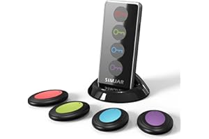 Chercheur de clé avec 4 Longues chaînes supplémentaires Simjar Télécommande sans Fil RF Key Finder pour Portefeuille Téléphone Portable Lunettes Bagages Pet Tracker