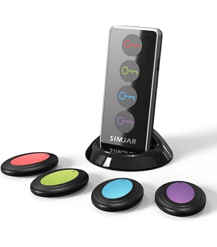 Cerca Oggetti Senza Fili Simjar - 2 Ricevitori E 1 Trasmettitore Per Trovare Chiavi, Portafoglio, Bagagli - Foto 4