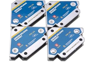 GECHEER 4pcs Magnetic Welding Fixer 45° 90° 135° Multi-Angle Magnet Weld Positioner Ferrite Auxiliary Locator Tools