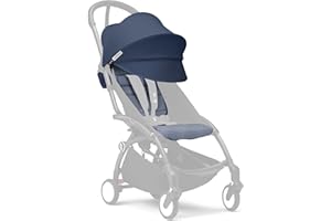 Stokke YOYO 6+ Farbpaket, Air France Blue - Nur Textilien: Sitzpolster, ausziehbares Verdeck & Reißverschlusstasche hinten - Erfordert YOYO-Rahmen (separat erhältlich)