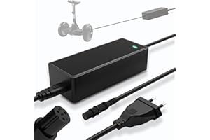 Mezelon Chargeur 42V 2A pour Hoverboard, Trottinette Électrique et Vélo – Adaptateur Secteur 3 Broches pour Batterie Lithium 36V