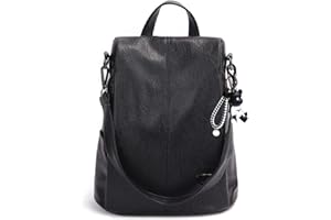 BUKESIYI Donna Borsa Zaino Elegante Zainetto Borse a Tracolla Zaini Antifurto Zainetti 2024 PU Pelle IT78134 Nero