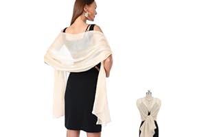 BUOSHUO Chal Boda para mujer,Chal Mujer Fiesta,pañuelo multifunción ligero,estola para vestido de noche,adecuado para fiestas de noche,uso diario, boda, dama de honor, elegante estola