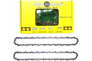 SAND DR BRUSH Conjunto de 2 Corrente de serra Cadena para mini motosierra de repuesto de 8 pulgadas, calibre 1,1mm, 1/4" LP, 45 DL, longitud de la cadena 28cm para placa guía de 25cm, Correntes para Motosserras