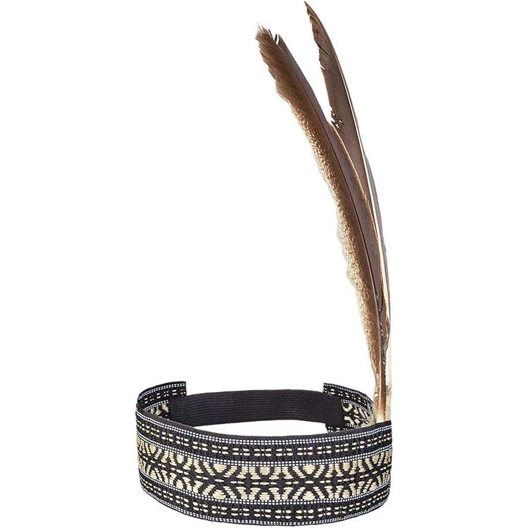 Set D'accessoires Bohème Femme - Boucles D'oreilles Plumes, Collier Réglable, Bandana (3 Pièces)