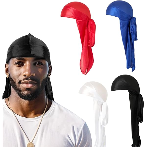 TopTie Durag Setosa - Fascia Capelli Unisex, Coda Lunga, Per Onde 360° E Sport - Foto 5