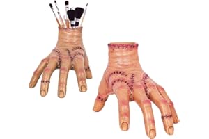 May Huang Portapenne, Porta Pennelli Trucco, Mercoledì Addams Family Hand, Mano di Addams Realistic Spaventoso Puntelli Decorazioni Regalo per Fan
