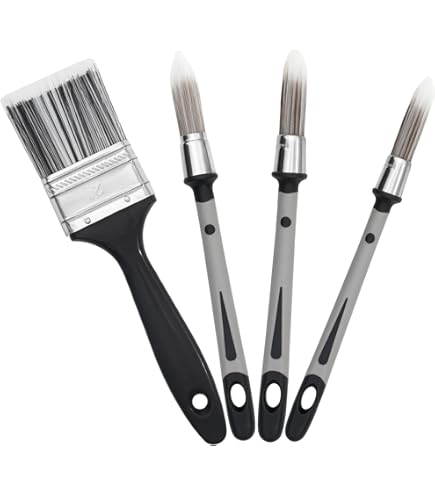3-delige kwastenset, muurschildergereedschap, kwast, kleine kwast, geschikt voor decoreren, schilderen en rusten. (13 mm puntige kwast, 15 mm puntige kwast, 20 mm ronde borstel