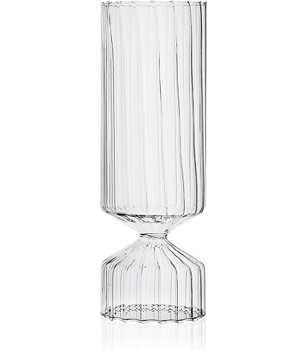 Ichendorf Milano Vaso Revolve Rosa/Verde – Vetro Borosilicato Fatto A Mano – D13 X H25 Cm - 2