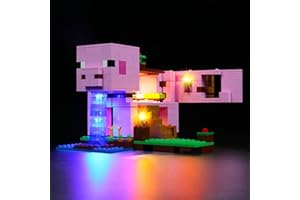 BrickBling Led Licht Set für Lego 21170 Minecraft Das Schweinehaus Bauset (Nur DIY-Beleuchtungsset, kein Lego, Dekorations Beleuchtungs Set für Minecraft Lego Kreatives Spielzeuglicht