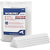 WORKPRO 100 Stück Heißklebestifte, 200 x 11 mm, transparent, Universal, für Heißklebepistole, ideal für Basteln, Handwerk, Fr