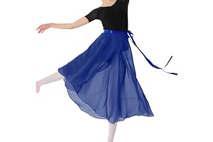 MUNAFIE Ballett Rock Damen Chiffon Wickelrock Ballettkleidung Verstellbare Taille Krawatten Tanz Röcke für Damen und Mädchen