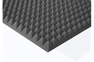 DOCTORSLEEP Akustikschaumstoff, Pyramiden, Akustik Schaumstoff, Akustik Dämmung Pyra 98x98x5cm anth/schw