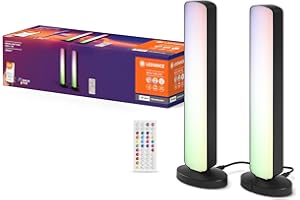 ‎LEDVANCE Lampa podłogowa LEDVANCE SMART+ WIFI,mała,czarna,2x 2,5W,2x 480lm,możliwość ściemniania,funkcja DIY & rytm muzyczny,długa żywotność,możliwość sterowania przez aplikację,2700-6500K