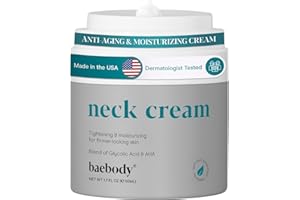 Baebody Critically Acclaimed Neck Firming Cream with AHAs, CoQ10, Glycolic Acid & Green Tea, 1.7 Ounces