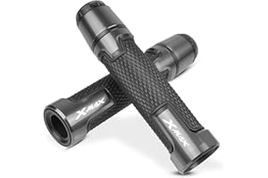 YUANQIAN Manubrio moto generale e tappo terminale del manubrio Compatible con X MAX X-MAX Xmax 125 250 300 400 (Titanio)
