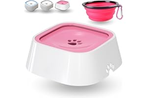 |MANDA| Abbeveratoio per cani antigoccia. Bevitore antiscafo per cani, gatti e altri animali domestici + regalo mangiatoia portatile pieghevole | ciotola anti-ribaltamento con design Zero Splash.